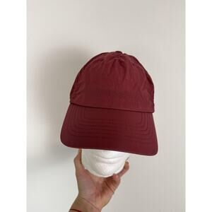 Vuori Hat Cap Snap Back Burgundy Red Nylon Classic Outdoor Adults